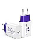 Sicher und zuverlässig - Der PowerlotZero 20W Typ C Netzstecker ist CE, FCC und RoHS zertifiziert. Der eingebaute intelligente Chip kann den vom Gerät benötigten Strom automatisch anpassen. Dieses USB C Netzteil ist mit strapazierfähigem und feuerfestem Material ausgestattet. Eingebauter Mehrfachschutz schützt Ihre Geräte vor Kurzschluss, Überspannung, Überhitzung, Überstrom und Überladung schützen kann und den Ladevorgang stoppt, wenn der Akku voll ist