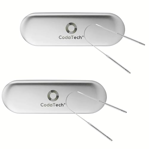 Limpador de Lingua, Raspador de Lingua em Aço Inox, com Estojo, Marca: CodaTech (2 UNIDADES)