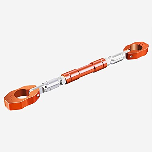 ハンドルブレース オートバイ アルミブレースバー バイク 調整可能 バイクアクセサリー おしゃれ オレンジ -