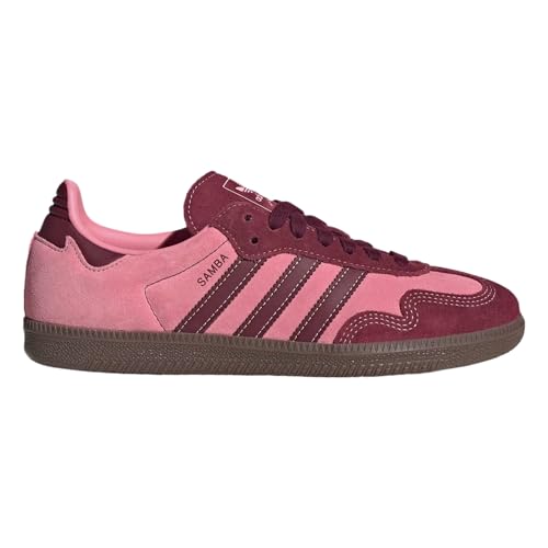 adidas Samba OG Valentines Day Suede Womens Lifestyle Shoes (Pink Spark/Shadow Red/Gum) Size 7