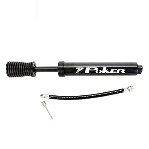 Bomba P/inflar Bola Poker Dupla Ação, Preto, unico