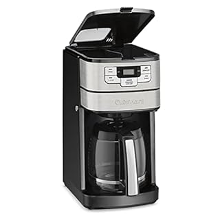 Cuisinart Automatic Grind and Brew 12-Cup Coffeemaker with 1-4 Cup Setting and Auto-Shutoff, Black/Silver (DGB-400C)