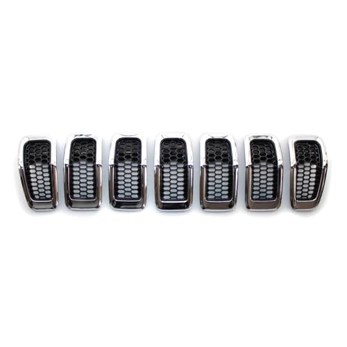 Parrilla para Jeep Cherokee 2014-2018 con bisel gris mate 4