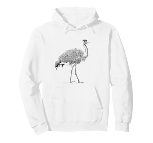 Mens Womens Retro Illustration Vintage Flightless Emu Lover �p�[�J�[