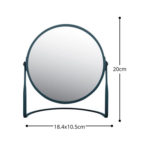 Spirella Akira Make-Up Mirror, Cosmetic Mirror, Bathroom Mirror, 5x Magnification, Matte Petrol, Petrole Mat, Unique Size - Image 2