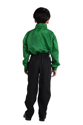 Image of Kaku Fancy Dresses Dance Costume Shinning Shirt With Bow Tie for Kids | Sequin Work School Annual Function & Theme Party's Shirt for Boys (ONLY SHIRT)