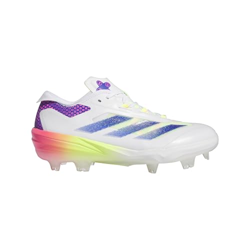 adidas Men's Adizero Impact TPU Warp Speed Sneaker, White/Lucid Blue/Lucid Pink, 11