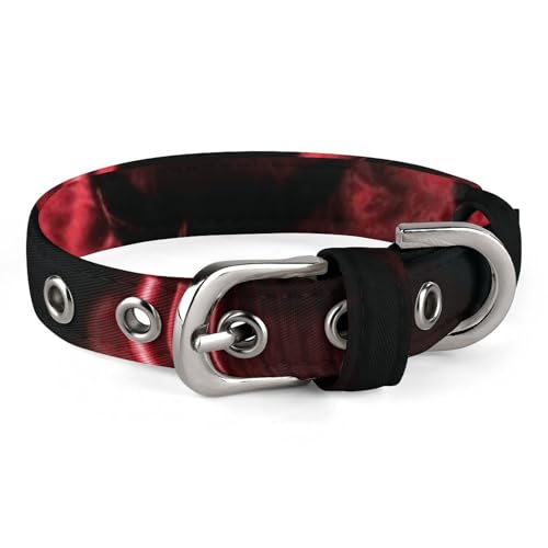 Collier réglable pour chien rouge collier ajustable taille petite à moyenne