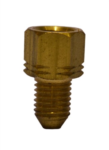 Trico FA-1021 Brass Central Lubrication Straight Adapter, M8 x 1.0 Female x 5/16"-24 Male