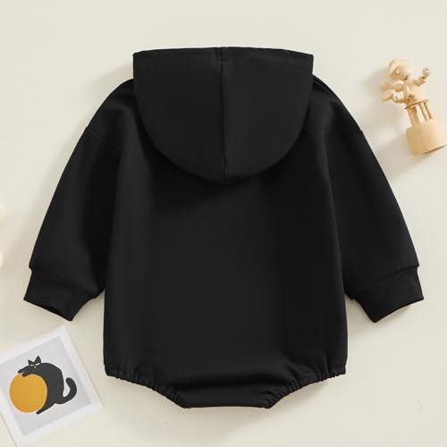 Baby Girl Boy Hoodie Romper Sweatshirt Newborn Solid Long Sleeve Hoody Bodysuit Infant Spring Clothes Outfit3