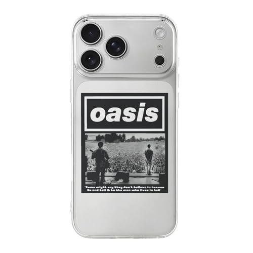 iPhone17ProMax用ケース オアシス OASIS バンド アイフォン17ProMax用カバー TPUカバー スマホケース 薄型 軽量 透明シェル 耐久性 おしゃれ ワイヤレス充電