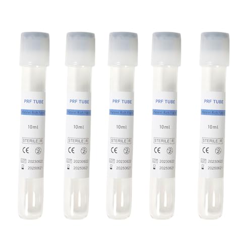PRF 10ml Tube Platelet Rich Fibrin PRF Test Tube for Centrifuge PRF Tube with No Additive, 50pcs (Clear)