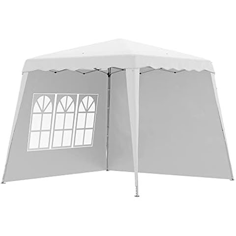 Outsunny Carpa Plegable con 2 Paredes Laterales 2,89x2,89 m Cover