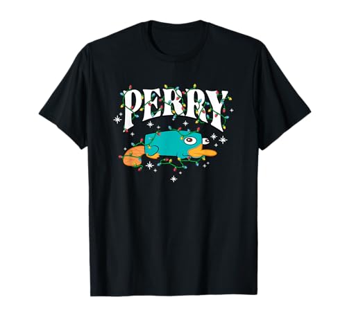 Disney Phineas And Ferb Christmas Perry The Platypus Shine Tシャツ