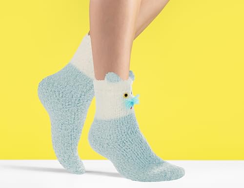 Image of Benefeet Sox Womens Girls Fuzzy Socks Cozy Winter Warm Fluffy Socks Soft Cute Animal Home Slipper Thick Plush Sleeping Sock