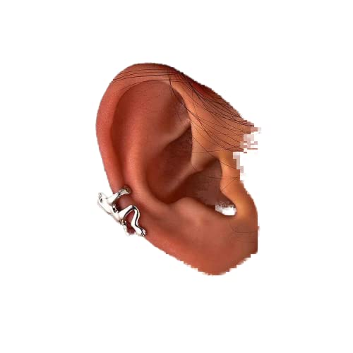 Yheakne Vintage Frog Cuff Pendientes Silver Frog Helix Wrap Pendientes Fake Earrings Fake Ear Cartilage Earrings Fun Animal Clip On Cuff Wrap Earrings Joyas Para Mujeres Y Niñas Regalos Creativos