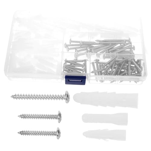 NAMOARLY 1 Set Square Expansion Tube Dry Wall Screw Wall Anchors Self Drilling Screws Kit