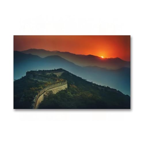 Paysage chinois Grande Muraille sur toile pour mur vide maison