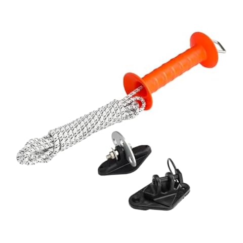 BEIYI Electric Bungy Gate Kit Electric Fence Gate Kit for Livestock Easy Gate Kit Electric Fence Gate Insulators Complete System, Easy Installation Cover