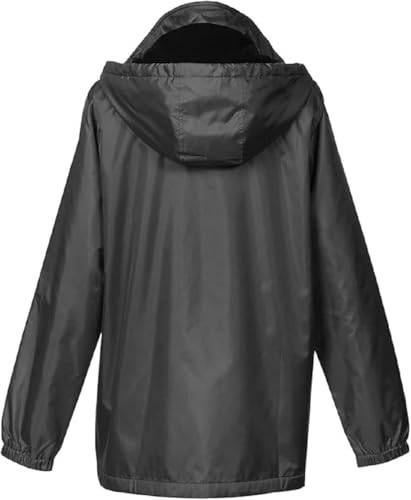 totes Womens Rain Jacket with Hood Rain Coat for Women Waterproof Womens Coats,Black,2X4