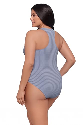 Women's Snap High Neck One Piece Swimsuit3