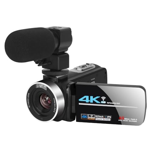 rfIJ rfIJ 4k rfIrfIJJR[_[4KrfIJJR[_[Camcorder WiFi irԎ4K 56MP 3.0C`16xfW^Y[R[_[J gȒP (Size : 128G SD c