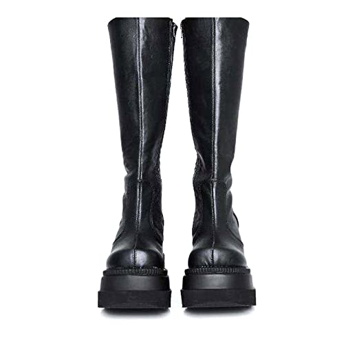 UMore Botas Altas de Rodilla para Mujer - Plataforma de PU Piel Forrado para Nieve e Invierno...