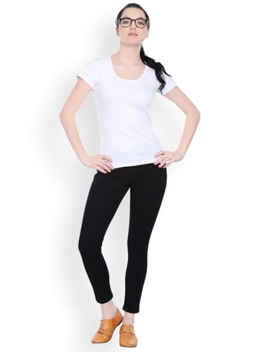 Image of TWGE - Women's Mid Rise Skinny Fit Jeans - Single Button, Stretchable Denim Pants - Ankle Length - Stylish Casual Wear