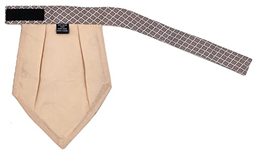 Image of formal cravat set for men with pocket square Men's Cravat Necktie, Self Design Microfiber Dark Multi color Free Size