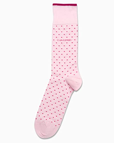 Calvin Klein Men's Socks - Luxury Cotton Blend Dress Socks, Size 7-12, Pink #TOP3