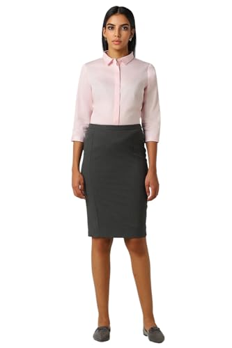 Image of Van Heusen Women's Regular Fit Solid 3 /4 Sleeve Cotton Rich Formal Shirt