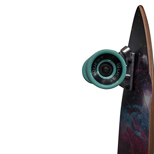 Quest Cosmic Cruiser For Beginners & Pro | Longboard Skateboard For Boys, Girls, And Adults | 36 Inch Deck, Pro-Quality Russian Maple, 6 Inch Aluminum Truck | Assembled Complete Longboard Skateboard #TOP3