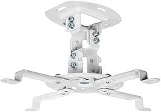 VIVO Universal Adjustable Ceiling Projector Mount for Regular and Mini Projectors, Projection Mount with Extending Arms, White, MOUNT-VP01W