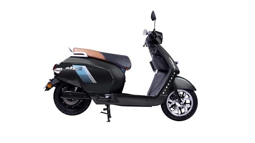 Image of eblu Electric Scooter Feo X Typical Driving Range, 110km /per Charge Top Speed 60 kmph, Jet Black