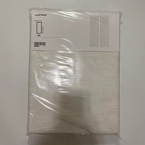 Gjertrud (Set Of 2) White Curtain Sheer (2 Pairs) 4 Panel Curtains 57 X 98 #TOP6