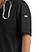 Grey's Anatomy Men's 3 Pocket V-Neck Scrub Top, Black, Medium