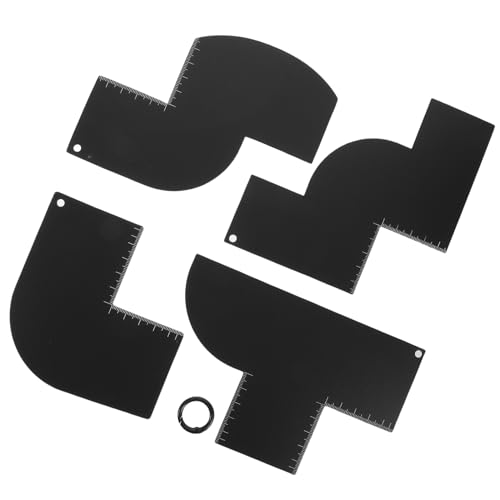 OATIPHO Strumento per Barba con Righello Incorporato Guida per Taglio di Capelli da Uomo Strumento per Modellare Attaccatura Capelli e Bordi Barba Accessori da Barbiere per Delineare