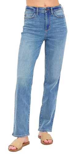 Judy Blue Women's High Rise 90's Relaxed Straight Jeans