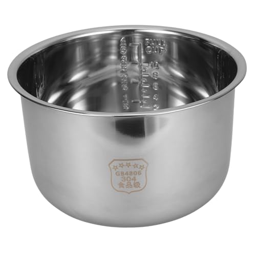 IWOWHERO Olla Arrocera Interior de Acero Inoxidable Antiadherente Olla de Repuesto para Cocina Eléctrica para Hogar y Hotel