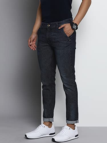 Image of The Indian Garage Co Men Slim Fit Solid Mid-Rise Stretchable Jeans