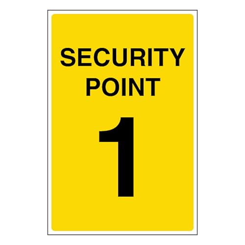 Autocollant en vinyle 400 x 600 mm V Safety Point 1 pour signalisation
