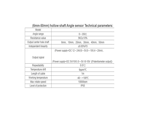 Sensor de desplazamiento angular MZK-10-C de eje hueco para control industrial preciso 3