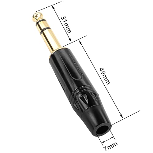 Conector estéreo 6.35mm TRS chapado en oro 2 pack miniatura 5