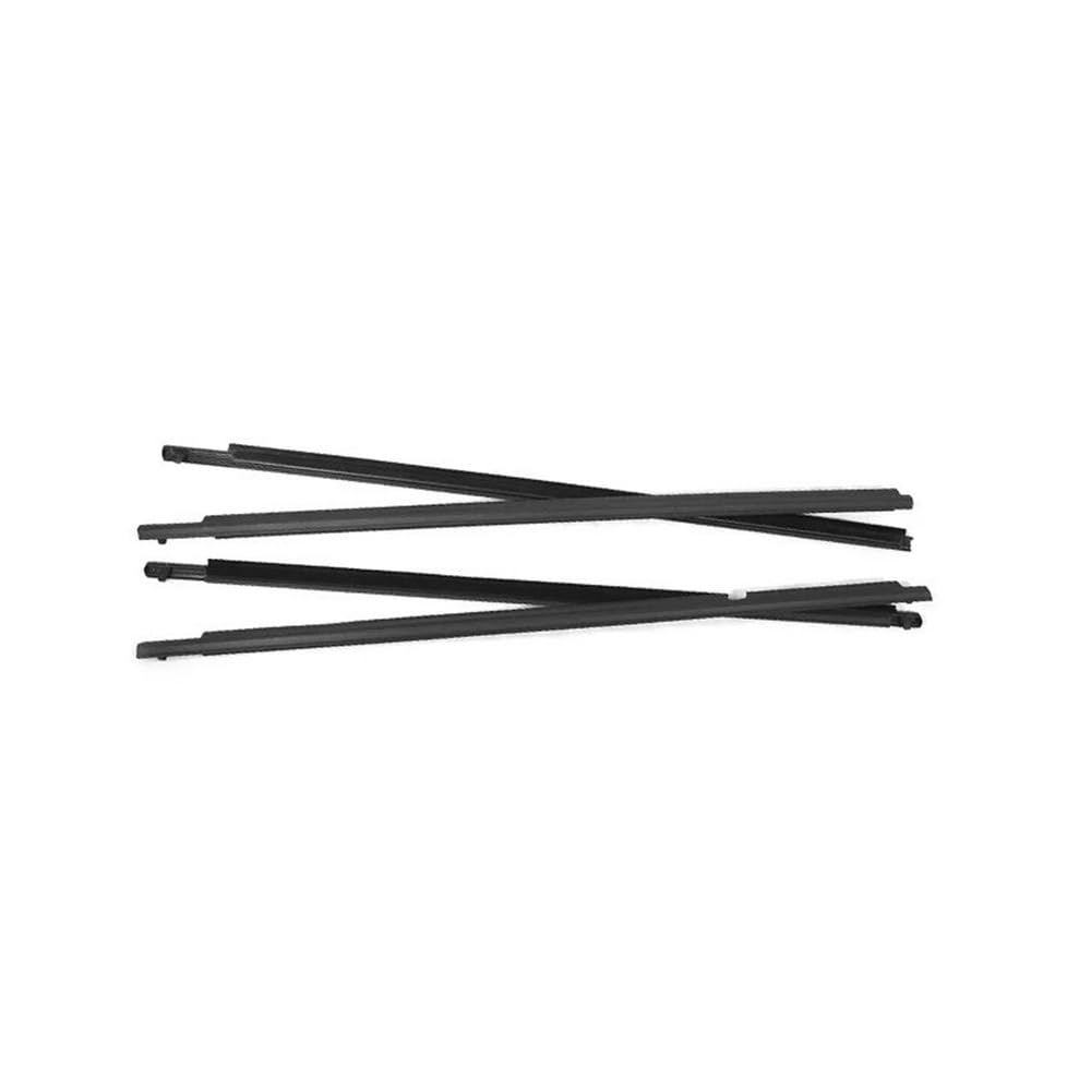 Sealing Strip Chrome/Black 4Pcs for Toyota for Corolla 2008-2013 Window Weatherstrip Seal Strips Door Moulding Trim Rubber 7573012300(Black)