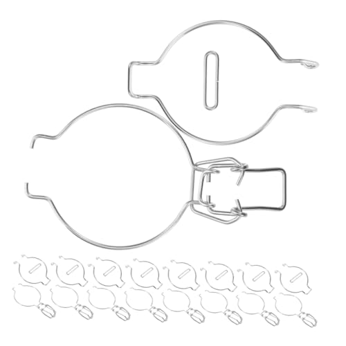 GRIRIW 12piezas Abrazaderas Inoxidable para Sellar Tarros De Boca Ancha Clips De Seguridad para Almacenamiento Cocina Fijaciones para Conservación De Alimentos
