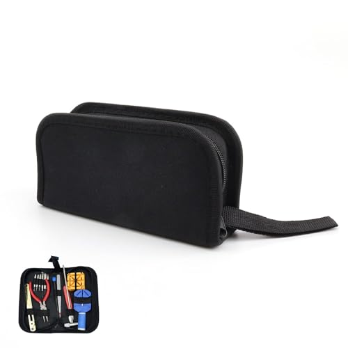 Bolsa para Herramientas, Estuche Herramientas con Cremallera y 13 Anillos Ajustables, Bolsa Herramientas Pequeña Portátil e Ideal para Fontaneros, Artesanos y Electricistas