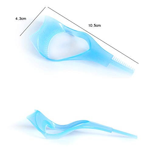 2PCS Plastic Makeup Eyelash Tool Upper Lower Eye Lash Mascara Guard Applicator 3 In 1 Eyelash Tools Mascara Shield Applicator with Eyelash Comb - Image 3