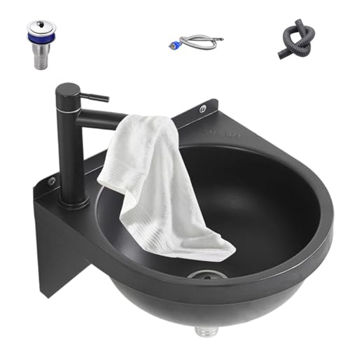 Bathroom Lavabo semicircular con grifo - Lavabo semicircular | Lavabo de ducha | para lavabos, hogares privados, cocinas, baños, aseos de invitados, cafeterías, hoteles, restaurantes y