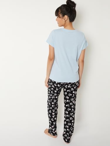 Image of Max Women's Printed Round Neck Half Sleeve Cotton Pyjama Set