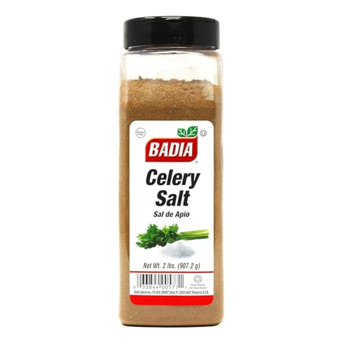 Badia Celery Salt, 2 Pound – Flavorful Blend of Ground Celery Seed & Salt for Seasoning Soups, Salads, Cocktails & More